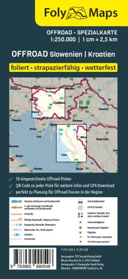 FOLYMAPS Spezialkarte Offroad Slowenien - Kroatien